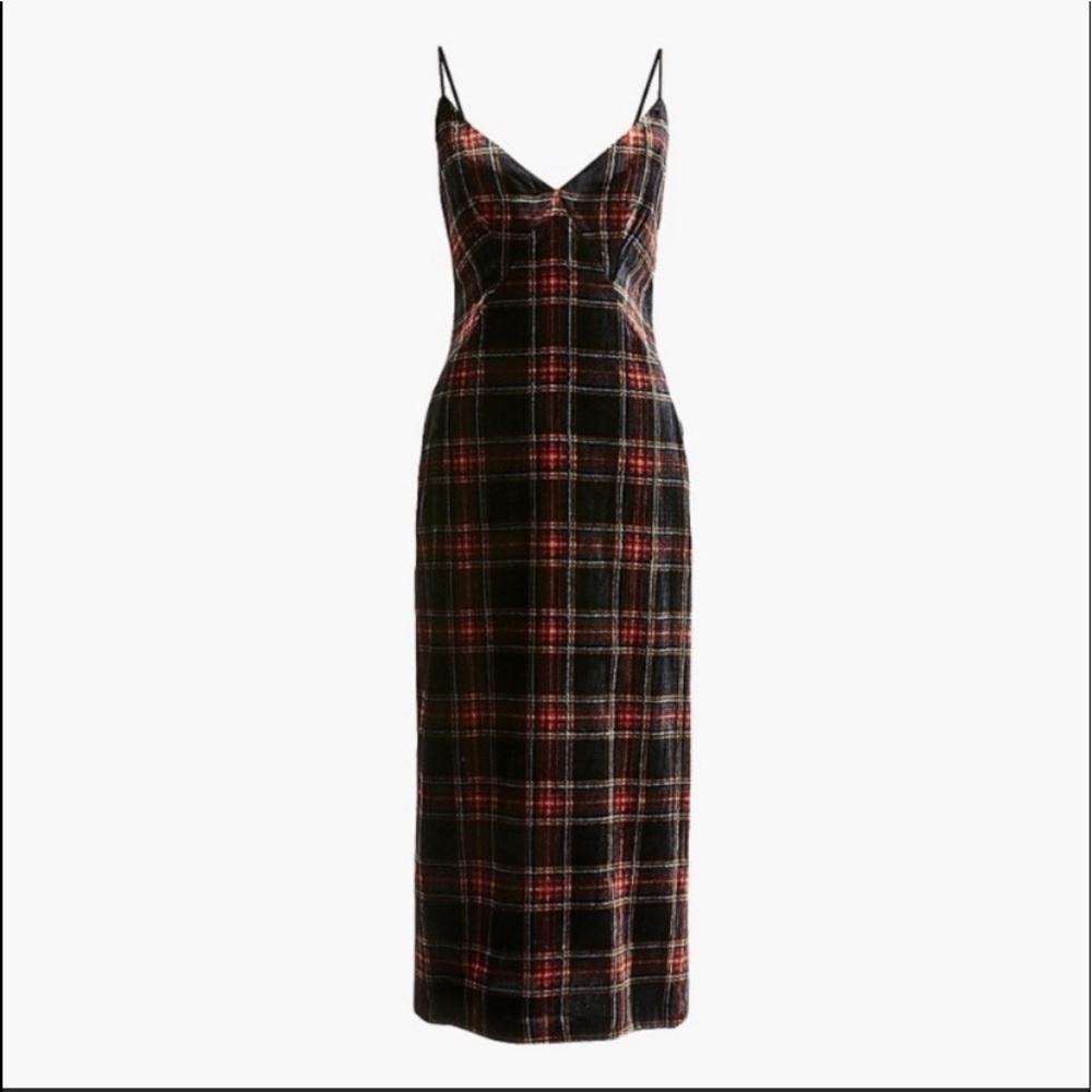 NWT Tartan Velvet dress